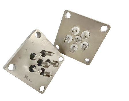 6 πυρήνες Bimetallic Nickel- επιχρυσωμένη διπλή συγκόλληση Tab σφραγισμένο τερματικό μπλοκ με 35A Max λειτουργικό